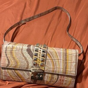 Valentino Pink and Gold Patterned Clutch